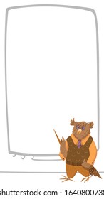 Layout for stories in which the teacher explains. Vector on white background.