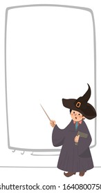 Layout for stories in which the teacher explains. Vector on white background.