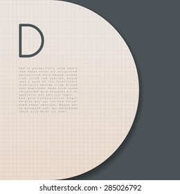 Layout Template In Alphabet Shape : Vector Illustration