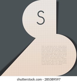 Layout Template In Alphabet Shape : Vector Illustration