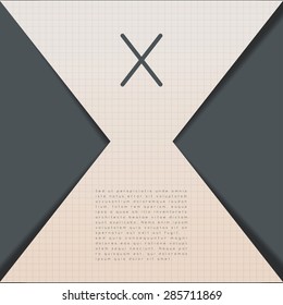 Layout Template In Alphabet Shape : Vector Illustration