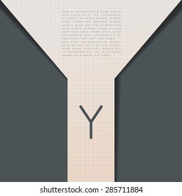 Layout Template In Alphabet Shape : Vector Illustration