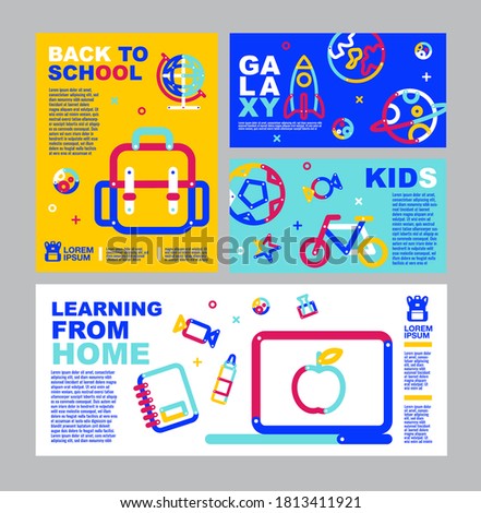 layout template, Back to School, banner design.