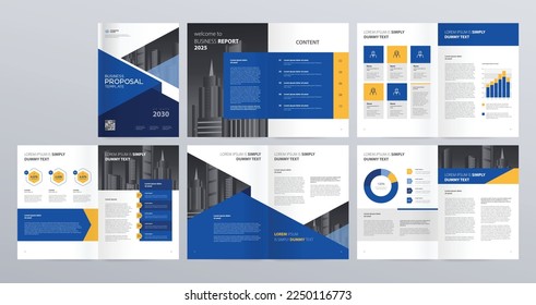 layout template for company profile ,annual report , brochures, flyers, leaflet, magazine, book with cover page design