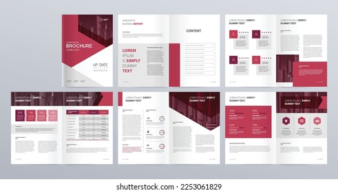 layout template for company profile ,annual report , brochures, flyers, leaflet, magazine, book with cover page design	