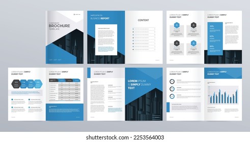 layout template for company profile ,annual report , brochures, flyers, leaflet, magazine, book with cover page design