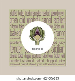 Layout template design with the artichoke symbol.