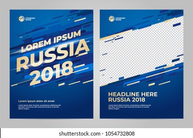 Layout Template design of the poster for sport event, 2018 trend
