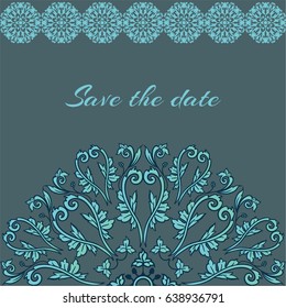 Layout template design with the round decorative element
