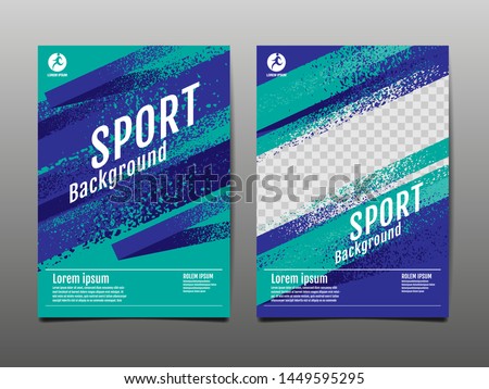 Layout template Design, Sport Background, Dynamic Poster, Brush Speed Banner, Vector Illustration.