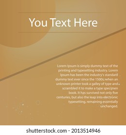 Layout and template with gold background for posts, cards, letters and the like, sophisticated and elegant