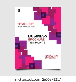 Layout template with square design brochure