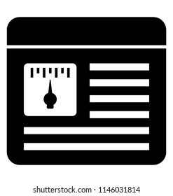 A layout that is showing some content is icon of news blog  