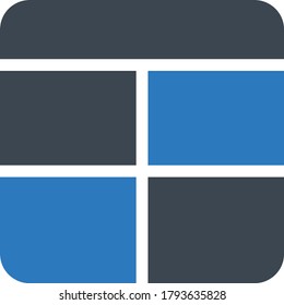 layout vector glyph color icon 