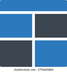 layout vector glyph color icon 