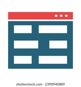 Layout Vector Glyph Two Color Icon For Personal And Commercial Use.
