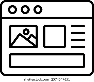 Layout vector icon. Can be used for printing, mobile and web applications.