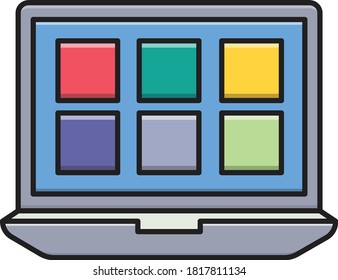 layout vector line flat icon 