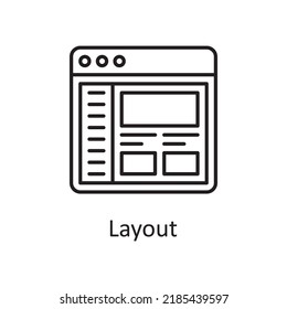 Layout vector outline Icon Design illustration. Miscellaneous Symbol on White background EPS 10 File