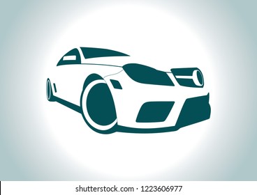 layout vector silhouette of the car. Mercedes.