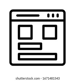 layout vector thin line icon 