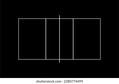 Layout of the Volleyball Court Field  for Background, Apps, Website, Sport News, Infographic, Pictogram, Art Illustration or Graphic Design Element. Vector Illustration