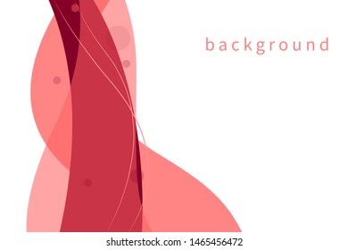 Layout with wavy design elements, curve shape, wave fluid, flyer promotion template, absract background with smooth wave. Vector illustration