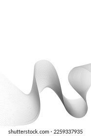 Diseño con líneas onduladas. Fondo abstracto monocromo con patrón de líneas de medio tono. Plantilla de diseño minimalista para afiches, banner, portada, postal.