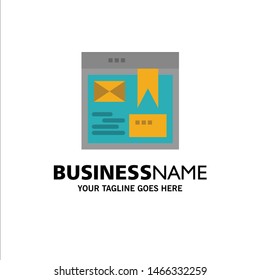 Layout, Web, Design, Website Business Logo Template. Flat Color. Vector Icon Template background
