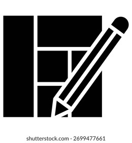 Icono de Web de diseño en negrita