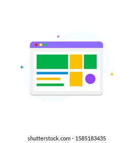 Layout Website Icon Illustration. Ready to use for website mobile app presentation and any other projects. Suitable for any user interface and user experience