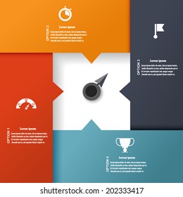 Layout for your options. Abstract template for info background. Vector illustration