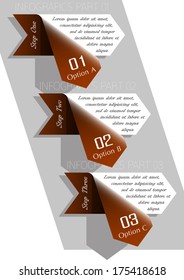 Layout for your options or diagonal steps. Abstract template for background.