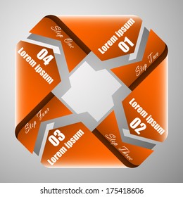 Layout for your options or square steps. Abstract template for background.
