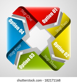 Layout for your options or square steps. Abstract template for background.