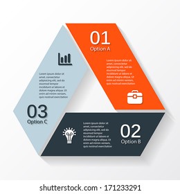 Layout for your options or steps. Abstract template for background.