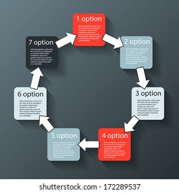 Layout for your options or steps. Abstract template for background.