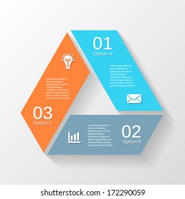 Layout for your options or steps. Abstract template for background.