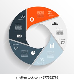 Layout for your options or steps. Abstract template for background.
