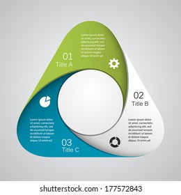 Layout for your options or steps. Abstract template for background.