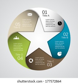 Layout for your options or steps. Abstract template for background.