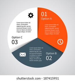 Layout for your options or steps. Abstract template for background.