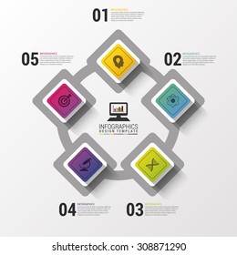 Layout for your options or steps. Modern design template. Infographics. Vector illustration
