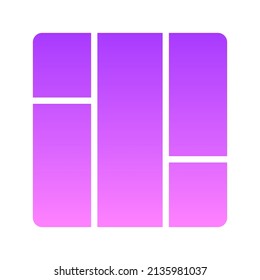 Layouts Glyph Gradient icon Design