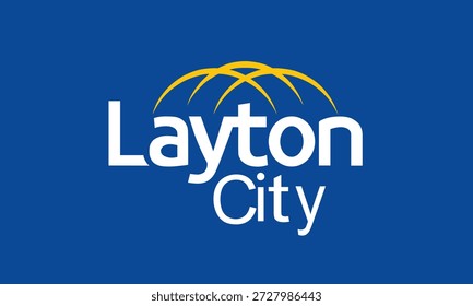 Ilustração vetorial da bandeira da cidade de Layton, condado de Davis, estado de Utah, Estados Unidos da América, símbolo da cidade dos EUA. Banner do emblema de Layton. A cidade de Layton.