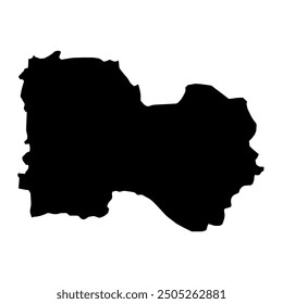 Mapa del distrito de Layyah, división administrativa de Pakistán. Ilustración vectorial.