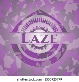 Laze pink on camouflage pattern. Vector Illustration. Detailed.