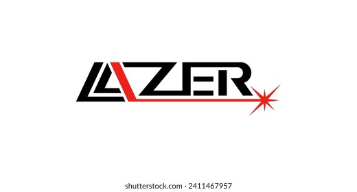 Diseño del logo de la compañía de tipografía de estilo Lazer.