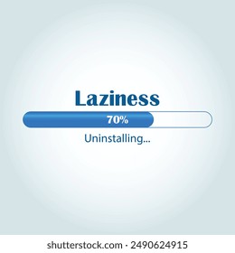 Laziness Uninstalling vector illustration graphic eps