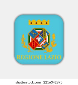 Lazio Flag. Region of Italy. Vector illustration.